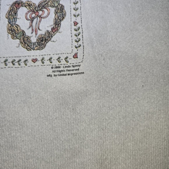 VTG 2000 Linda Spivey Simply Country Sweatshirt XXL Y2K Cottagecore Grandmacore - Picture 8 of 16